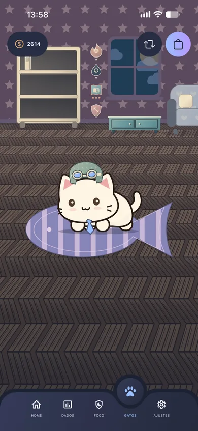 Coleção de gatinhos e decoração no Patinhas
